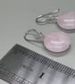 Rose Quartz simple dropper earrings - Image 4