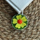  Yellow Felt Daisy Bookmark, Handmade Floral Page Marker, Cute Gift for Readers
