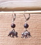 Little elephant earrings with jasper gemstones  - Cute boho jewelry - Image 7