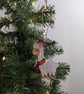 Embroidered Lace Christmas Alpaca Ornament: Hanging Pet Decoration - Image 4