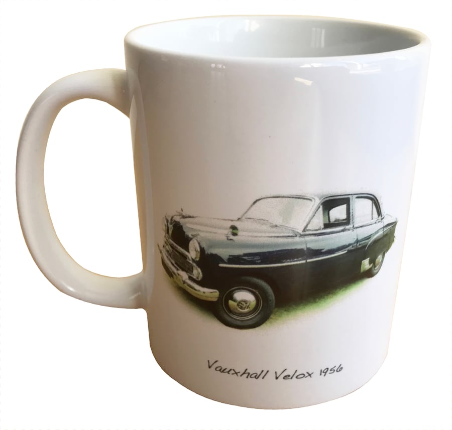 Vauxhall Velox 1956 - 11oz Ceramic Mug for Classic 1950s-60s Car Fan