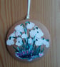 Snowdrops Round Wooden Decoration - Image 3