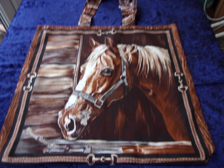 Fabric bag with Picture of a Horse