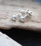 Sterling silver star burst stud earrings, Small earring studs - Image 6