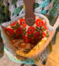 Crochet Cross Body Bag Lined Garden Pond  - Image 2