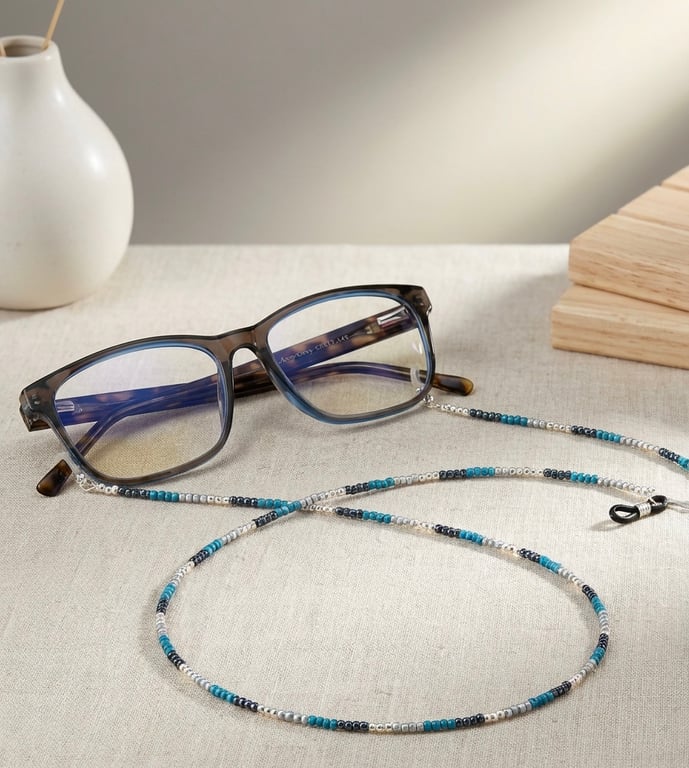 Handmade Seed Bead Eyewear Chain, 