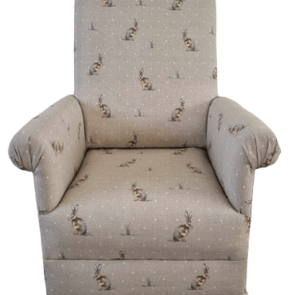 Kids Hartley Hare Armchair Children's Chair Beige Natural Rabbits Animals Seat 