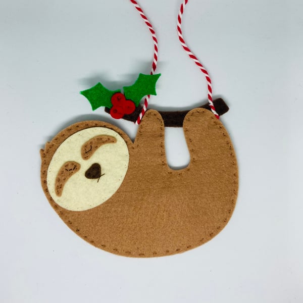 Make Your Own Felt Sloth Ornament Kit