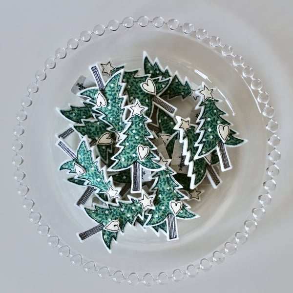 'Christmas Tree' - Handmade Brooch