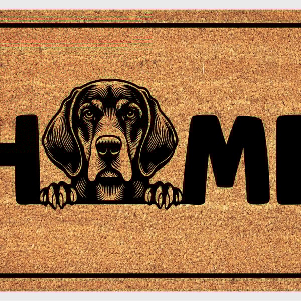 Bluetick Coonhound Door Mat - Bluetick Coonhound Welcome Mat - 3 Sizes