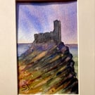 St Michaels Brent tor Dartmoor Devon original miniature art 