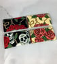 Skulls and roses card case, Gothic travel pass holder, 4 options Handmade - Image 10