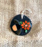 Hanging Mosaic Bumble Bee & Flower