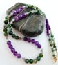 Amethyst, Moss Agate & Crystal Necklace - Birthday, Anniversary, Gifts For Her - Image 2