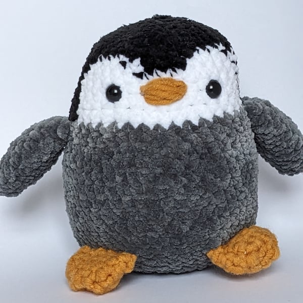 Cute crochet plushie penguin