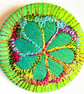 Badge 45mm Multicoloured Flower Textile Badge 