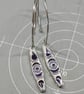 Fine silver and enamel dangle earrings  - Image 4