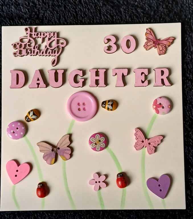 Daughter 30 birthday card 