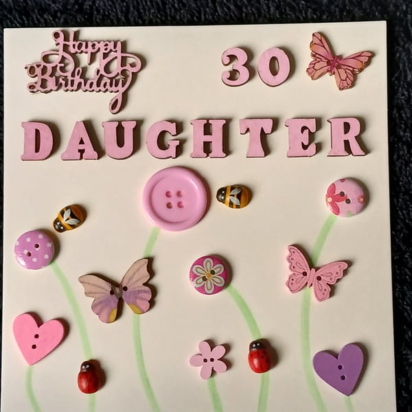 Daughter 30 birthday card 
