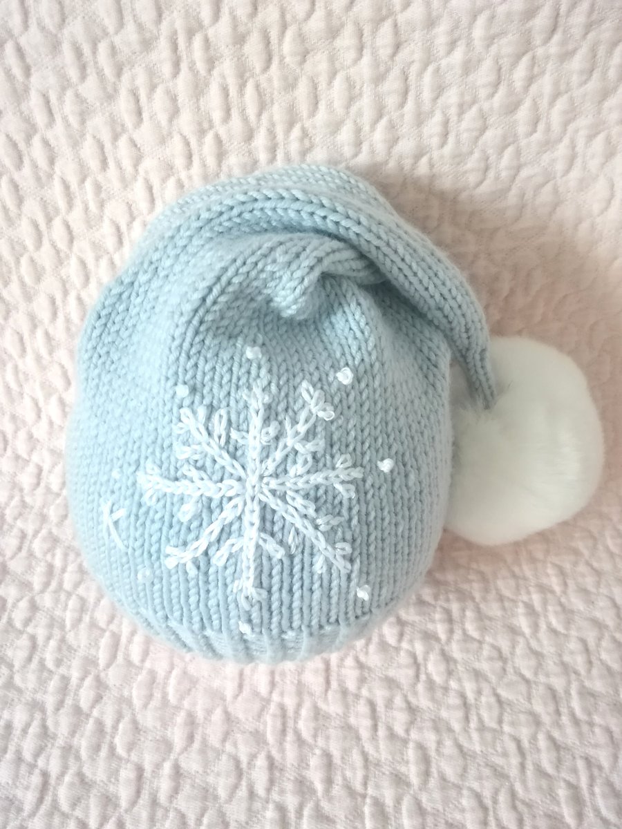 Hand knitted wee willie winkie hat 