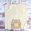 Custard Cream Biscuit Kitty, Canvas Bag