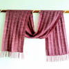 Alpaca and silk scarf in Damask rose