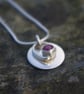  Ruby Silver Necklace - Image 1