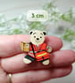 Postman Gift, Handmade Postie Thank You Gift, Postal Worker Teddy Bear Badge - Image 4