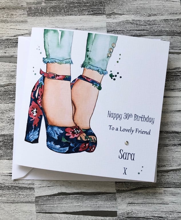 Personalised Birthday Card for Woman Daughter Sister Niece 16th 18th 20th