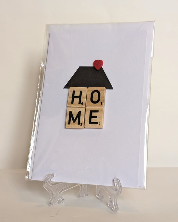 Scrabble New Home Handmade greetings card 