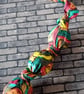 Multicoloured Abstract Vintage Fabric Bead Necklace - Image 5