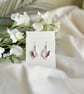 Floral Polymer Clay Earrings - Delicate Rose Botanical Drops - Image 2