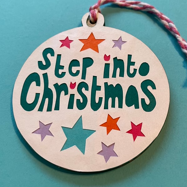Step Into Christmas Papercut Christmas Decoration