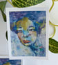 Sticker - Contemporary Portrait Art - Original Art - Laptop and Planner Decor