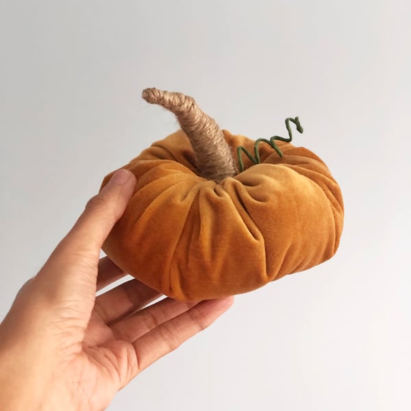 Orange Velvet Pumpkin