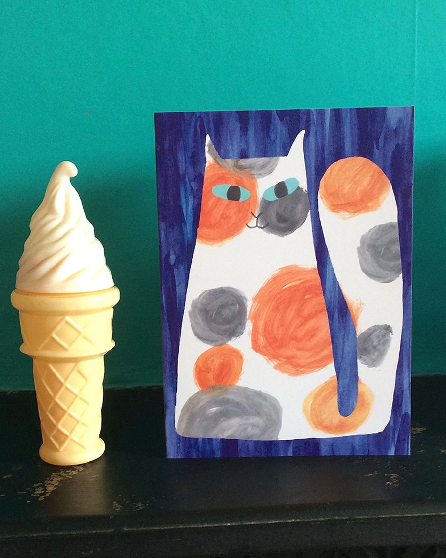 Calico cat card by Jo Brown