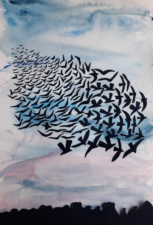 Perfectly Imperfect Murmuration Sample Print