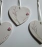Ceramic floral "love" heart hanging - Image 3