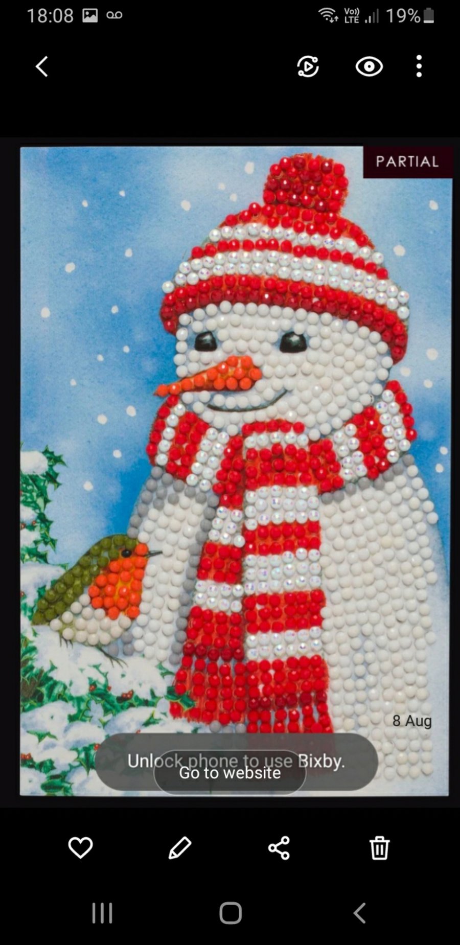 Snowman Christmas crystal art craft buddy kit