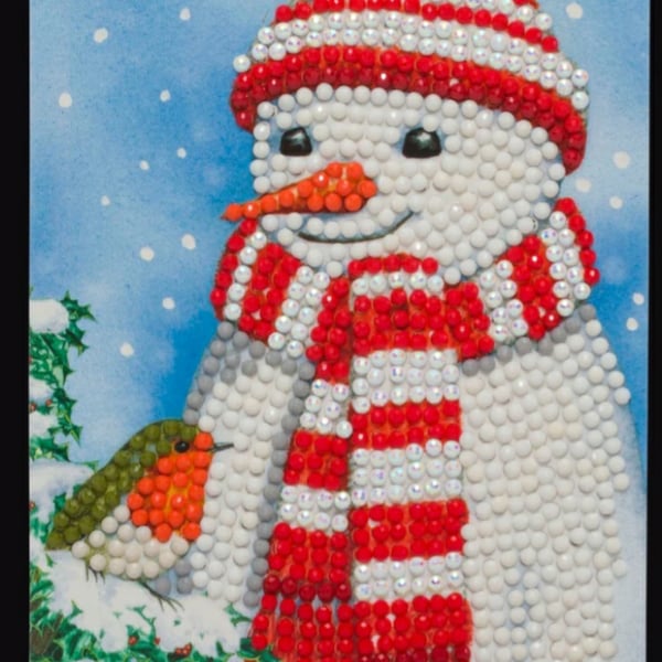 Snowman Christmas crystal art craft buddy kit