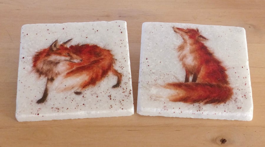 Marble Fox Coasters