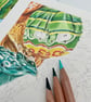 Giclee Fine Art Print of "Sweet Treat" Original Coloured Pencil Drawing - Image 5