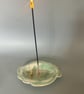Ceramic Incense Holder: Cloud Altar Tray with Gold Moon - Image 4
