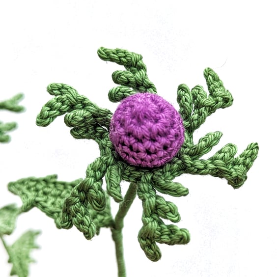 Thistles, Crocheted Decorative Flowers