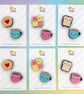 Kawaii Afternoon Tea Wooden Pin or Brooch Set - Choose Any 2 - Image 2