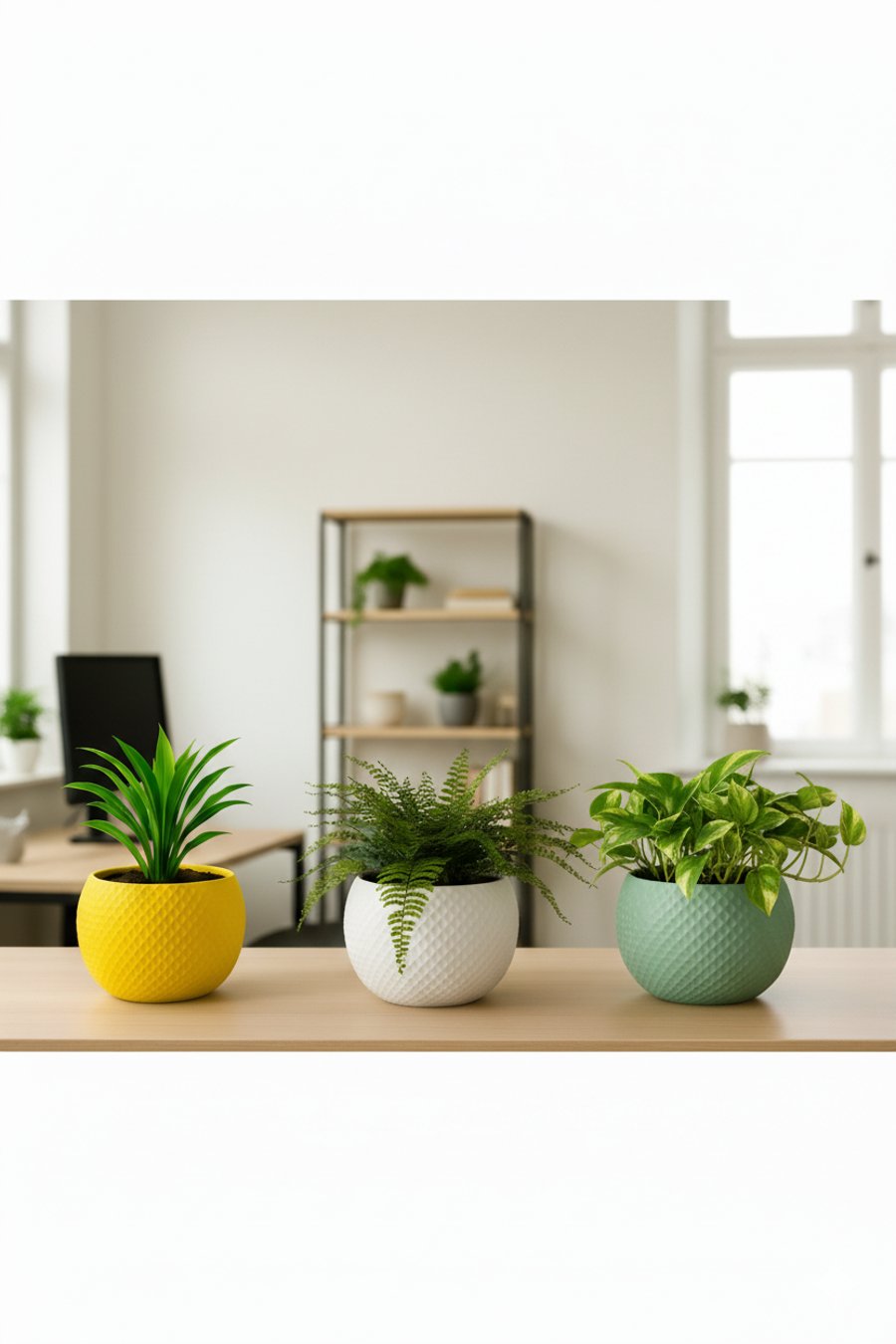 Plant Pot Indooer Flower Planter  Contemporary Diamond Pattern 