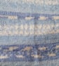Hand Knitted Baby Blanket Blue Fair Isle Pram Blanket Gender Neutral - Image 4