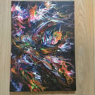 'Exhiliration' Original Unique Canvas 