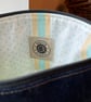 Bright cotton gathered zip bag with denim and Laura Ashley cotton - Image 5