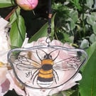 Stained Glass Bumblebee spinning suncatcher 